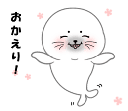 White seal with 40 emotion or pattern sticker #7885207