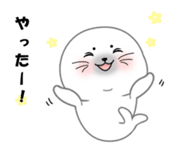 White seal with 40 emotion or pattern sticker #7885209