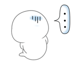 White seal with 40 emotion or pattern sticker #7885212