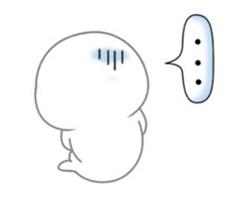 White seal with 40 emotion or pattern sticker #7885212