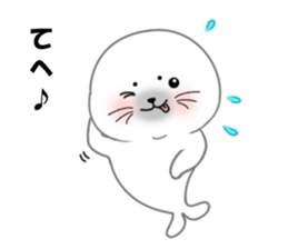 White seal with 40 emotion or pattern sticker #7885218