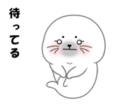 White seal with 40 emotion or pattern sticker #7885219