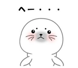 White seal with 40 emotion or pattern sticker #7885220