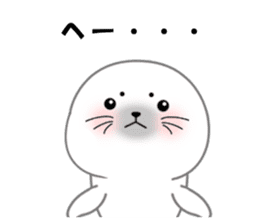 White seal with 40 emotion or pattern sticker #7885220