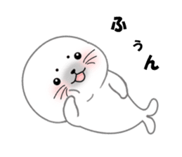 White seal with 40 emotion or pattern sticker #7885221