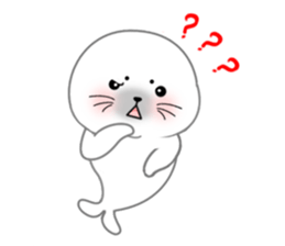 White seal with 40 emotion or pattern sticker #7885222