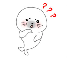 White seal with 40 emotion or pattern sticker #7885222