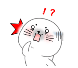 White seal with 40 emotion or pattern sticker #7885223