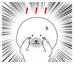 White seal with 40 emotion or pattern sticker #7885224