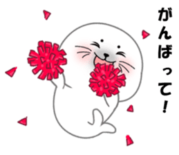 White seal with 40 emotion or pattern sticker #7885233