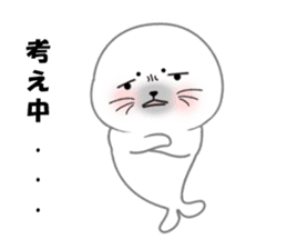 White seal with 40 emotion or pattern sticker #7885234