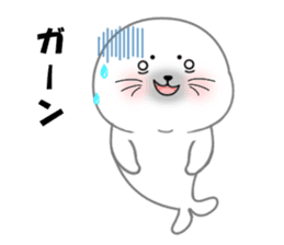 White seal with 40 emotion or pattern sticker #7885235