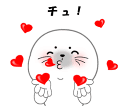 White seal with 40 emotion or pattern sticker #7885236