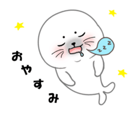 White seal with 40 emotion or pattern sticker #7885239