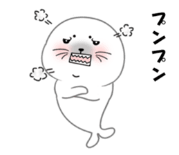 White seal with 40 emotion or pattern sticker #7885242