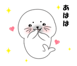White seal with 40 emotion or pattern sticker #7885243