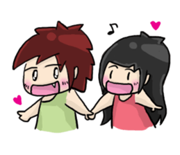 Cute Hui's life: Couple in love sticker #7885604