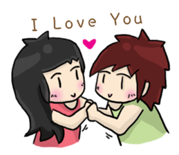 Cute Hui's life: Couple in love sticker #7885605