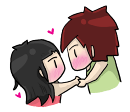 Cute Hui's life: Couple in love sticker #7885607