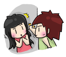 Cute Hui's life: Couple in love sticker #7885608