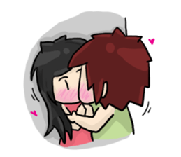 Cute Hui's life: Couple in love sticker #7885610