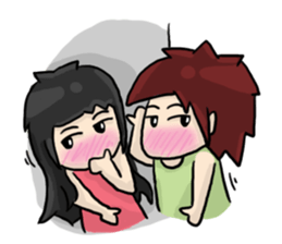 Cute Hui's life: Couple in love sticker #7885611