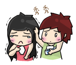 Cute Hui's life: Couple in love sticker #7885624