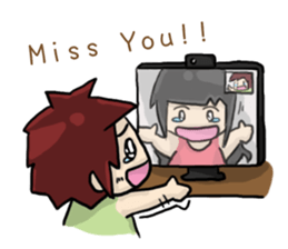 Cute Hui's life: Couple in love sticker #7885629