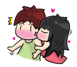 Cute Hui's life: Couple in love sticker #7885630