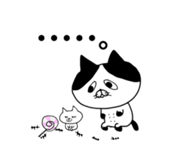 uzakawa drooping eyes cat3 sticker #7888674