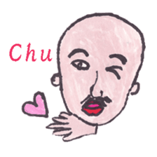 Bald man~the person loved from everyone~ sticker #7888974