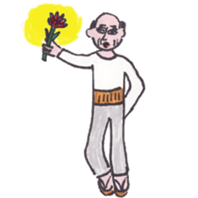Bald man~the person loved from everyone~ sticker #7888986