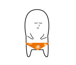 Expressionless white person. sticker #7889097