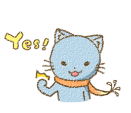 Cat with Scarf sticker #7890125