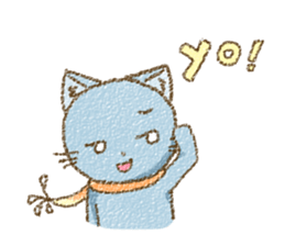 Cat with Scarf sticker #7890127