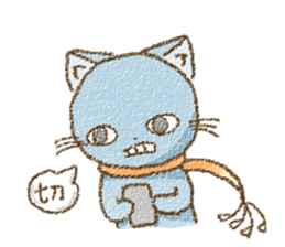 Cat with Scarf sticker #7890135