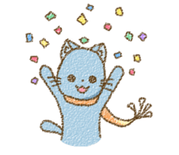 Cat with Scarf sticker #7890144