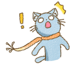 Cat with Scarf sticker #7890145