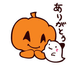 Pumpkin and Ghost sticker #7894004