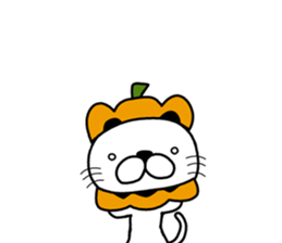Autumn and Halloween catSticker of Japan sticker #7894205