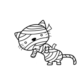 Autumn and Halloween catSticker of Japan sticker #7894218