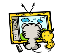 Pet apartment-scheming Tiger&Fat Giraffe sticker #7896022