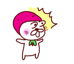 Little Red Strawberry Riding Hood Cat sticker #7896110