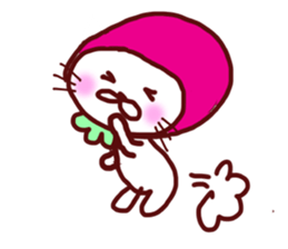 Little Red Strawberry Riding Hood Cat sticker #7896119