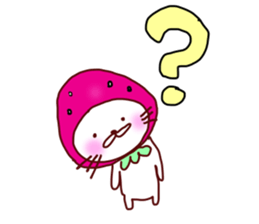 Little Red Strawberry Riding Hood Cat sticker #7896120