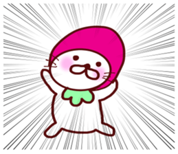 Little Red Strawberry Riding Hood Cat sticker #7896122