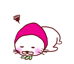 Little Red Strawberry Riding Hood Cat sticker #7896127