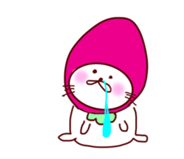 Little Red Strawberry Riding Hood Cat sticker #7896139