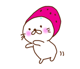 Little Red Strawberry Riding Hood Cat sticker #7896143