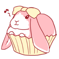 Fluffy Pinky Rabbit - Creators' Stickers